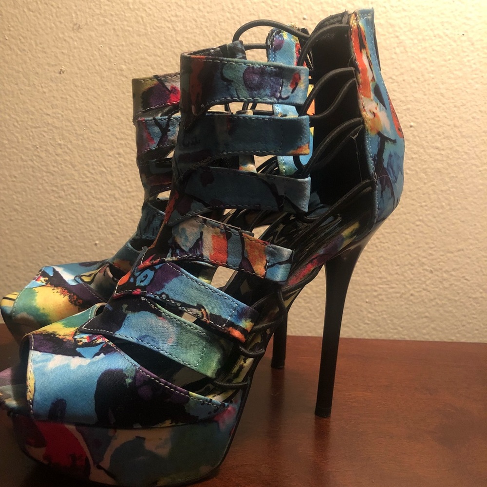 Multicolor High Heel Shoes
